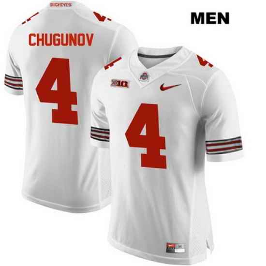 Chris Chugunov Nike Ohio State Buckeyes Authentic Mens Stitched  4 White College Football Jersey Jersey